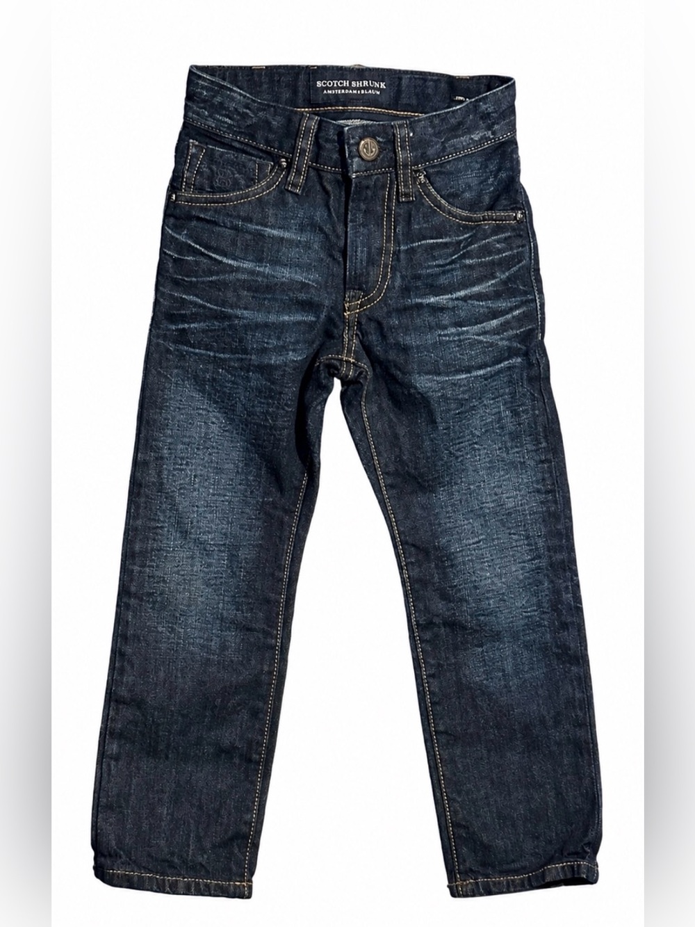 Scotch Shrunk Mercer Slim Straight Dark Blue Boys' Jeans, 4T